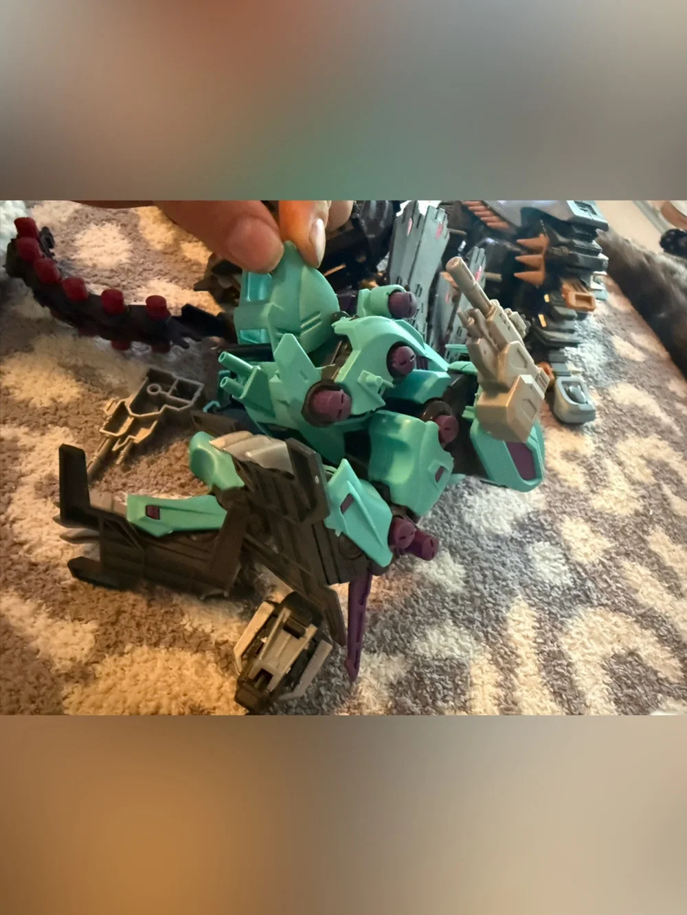 VINTAGE ZOIDS PARTS/ PIECES LOT- Dark Spiner Dino, Gunblaster, Elephander 2002